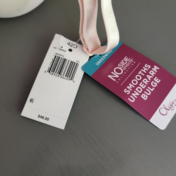 Olga By Warners Bra No Side Effects Womens 42D Pink Underwired Padded - Picture 3 of 5